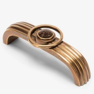 (4) Modern Matter Florence Wood Pulls/Handles - Burnished Brass